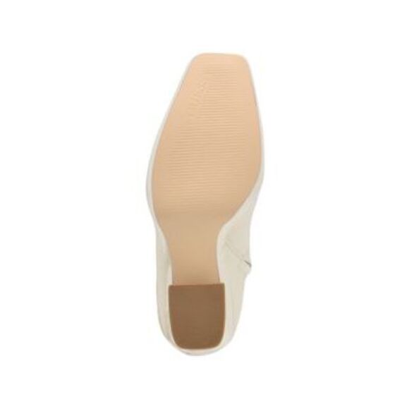 GUESS Womens Ivory 1-1/2" Platform Logo Byra Square Toe Block Heel Booties 5 M - Picture 4 of 4